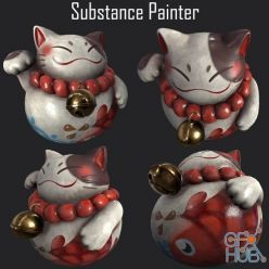3D model Fortune Cat PBR