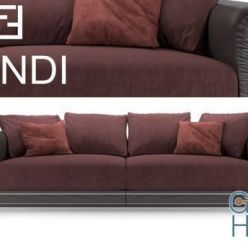 3D model Fendi Andrew Sofa