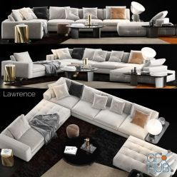 3D model Minotti Lawrence Sofa 6