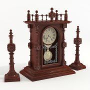 3D model Mahogany classic clock