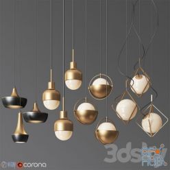 3D model Pendant Light Collection 15 – 4 Type