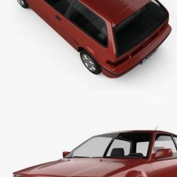 3D model Honda Civic hatchback 1987