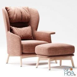 3D model KEPI armchair by Saba Italia