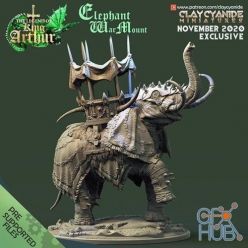 3D model Elephant War Mount – 3D Print