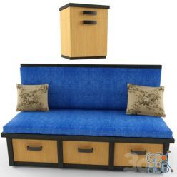 3D model Sofa with Stand