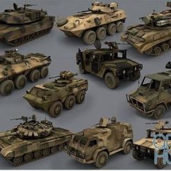 3D model CGTrader – Army vehicles – Ready for games Low-poly 3D models