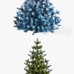 3D model Christmas Tree (blue and green)