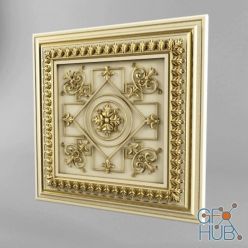 3D model Decorative square panel with thread