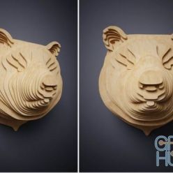 3D model The head of a bear