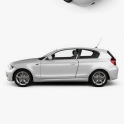 3D model BMW 1 Series 3-door 2009