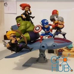 3D model Diorama Pequenos Vingadores – 3D Print