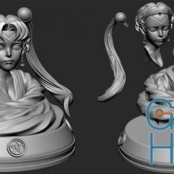 3D model ﻿Sailor Moon Bust – 3D Print