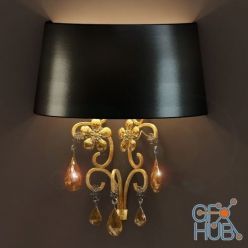 3D model Masiero Fiore di Foglia 7200 A2 wall lamp