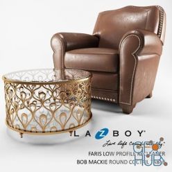 3D model LA-Z-BOY Faris Recleaner Chair