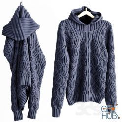 3D model Knitted sweater