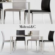 3D model Modern table and chair by Molteni&C