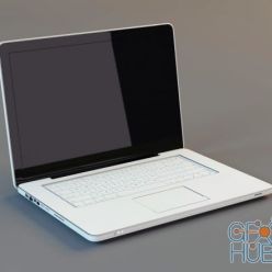 3D model Laptop white