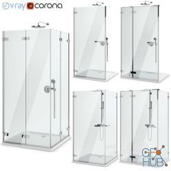 3D model Shower enclosures and doors Radaway Arta set 101