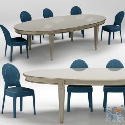 3D model Ritz Medaillon Chair and Vendome Table