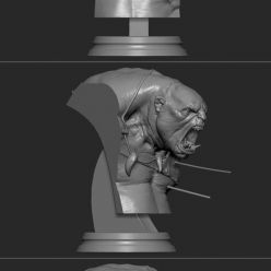 3D model ﻿Orc Berserker Bust – 3D Print