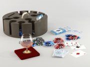 3D model Game chips and cards
