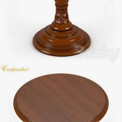 3D model Carpenter Round tea table D650x588