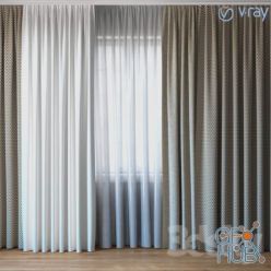 3D model 3 blackout curtains