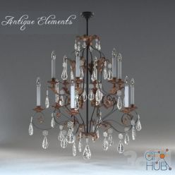 3D model Gilt Chandelier