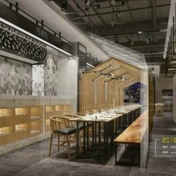 3D model Chinese restaurant interior 32