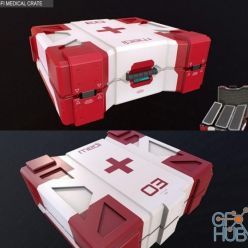 3D model Sci-Fi Medical Crate PBR
