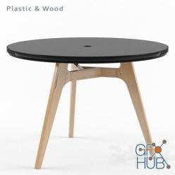 3D model P&W (plastic and wood) table