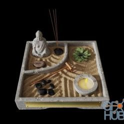 3D model Zen table garden