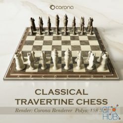 3D model Classical Travertine Chess