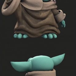 3D model Baby Yoda PBR