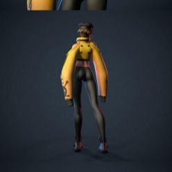 3D model Fashionable Girl – Character PBR