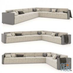 3D model Long Sofa V05