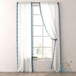3D model Curtains and cornice by Restoration Hardware