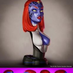 3D model ﻿Campbells Mystique Bust – 3D Print