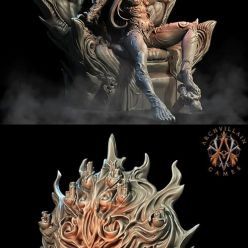 3D model Queen Naamah on Throne – 3D Print