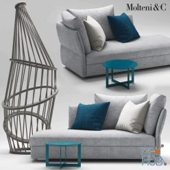 3D model Molteni HOLIDAY2 sofa