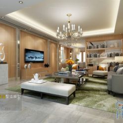 3D model Living room space B077