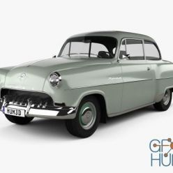 3D model Opel Olympia Rekord 1956 car Hum 3D