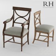 3D model Chair Gustavian x-back by Restoration Hardware