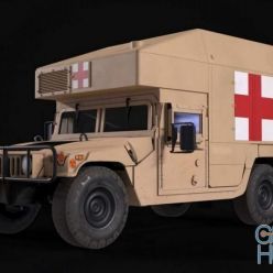 3D model HMMWV Ambulance