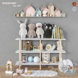 3D model Toys and furniture set 13