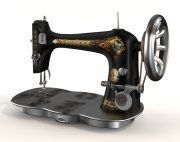 3D model Vintage Singer sewing machine