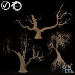 3D model 3 tree game and decor