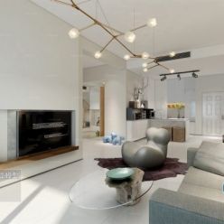 3D model Living room space A042