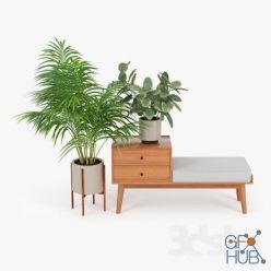 3D model Plant nightstand (max, fbx, obj)