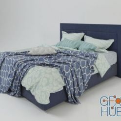 3D model Super Queen size bed